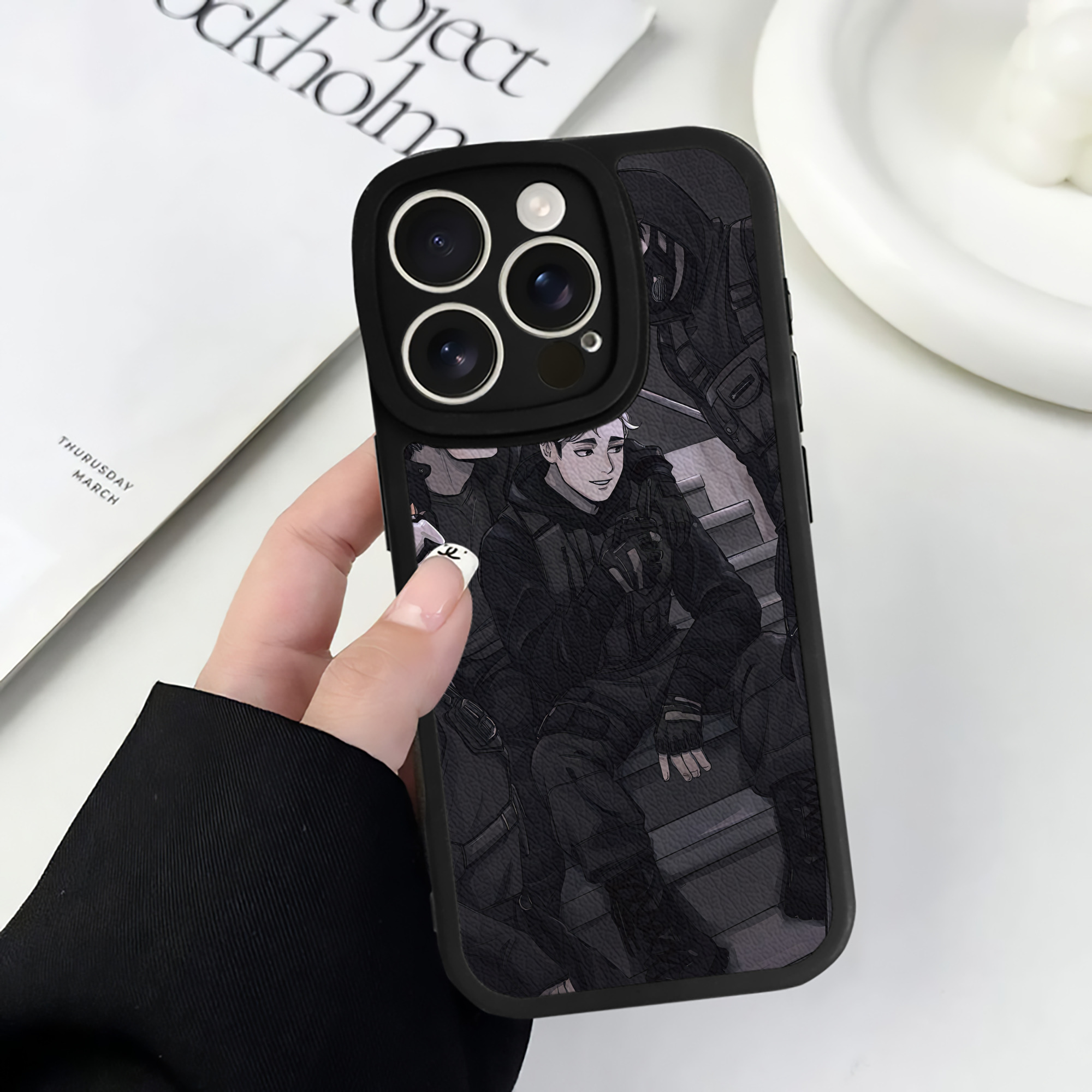 （画像用） ハイキュー!! Haikyu!! 【iPhone 16シリーズ対応】シリコンスマホケース（レザー調） 材質：シリコン